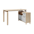**Bureau moderne en bois avec rangement intégré**