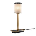 **Lampe de table moderne avec abat-jour en tissu et base en métal doré**
