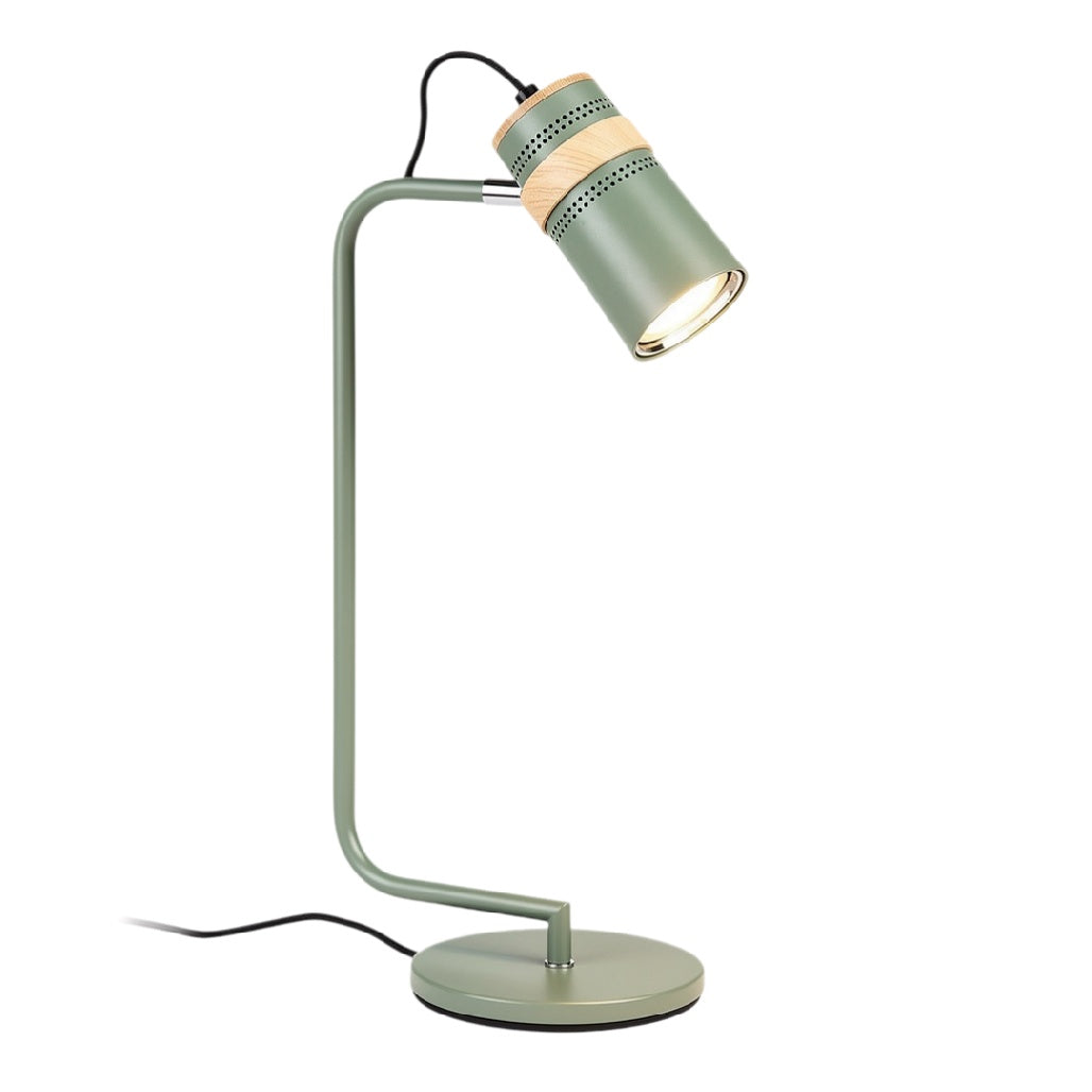 **Lampe de bureau moderne avec abat-jour orientable en métal vert**